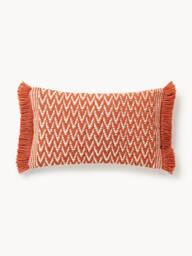 Outdoor Cushion Cover Suria with Woven Pattern and Fringes - thumbnail 1