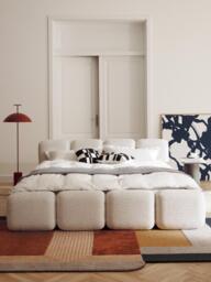 Upholstered Teddy Bouclé Bed Tayla - thumbnail 2