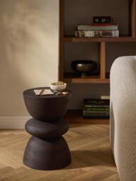 Round Mango Wood Side Table Benno - thumbnail 7