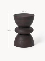 Round Mango Wood Side Table Benno - thumbnail 9