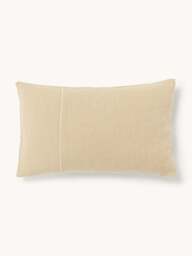 Hand-Woven Cushion Cover Terre with Decorative Seam - thumbnail 1