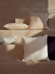 Hand-Woven Cushion Cover Terre with Decorative Seam - thumbnail 8