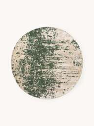 Round Hand-Woven Wool Rug Cynthia with Abstract Pattern - thumbnail 1
