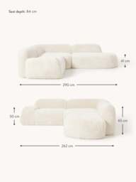 Modular Teddy Corner Sofa Wolke (4-seater) with Chaise End - thumbnail 7