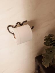 Handmade Wall-Mounted Metal Toilet Roll Holder Curvature - thumbnail 2