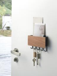 Wall-Mounted Coat Rack Rin with Magnetic Back - thumbnail 2