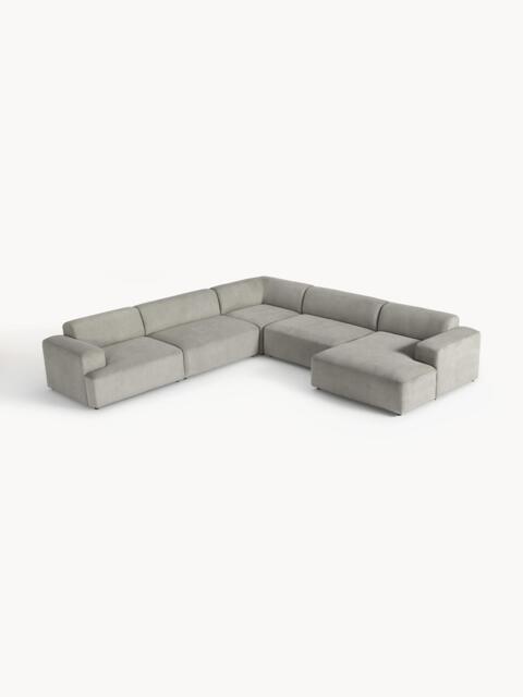 XL Corduroy Corner Sofa Melva - image 1