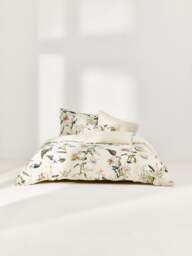 Cotton Sateen Duvet Cover Flori with Floral Print - thumbnail 2