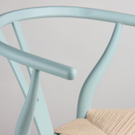 Wishbone Inspired Olson Dining Chair - Eggshell Frame - Natural Seat  - Where Saints Go Beech - thumbnail 3