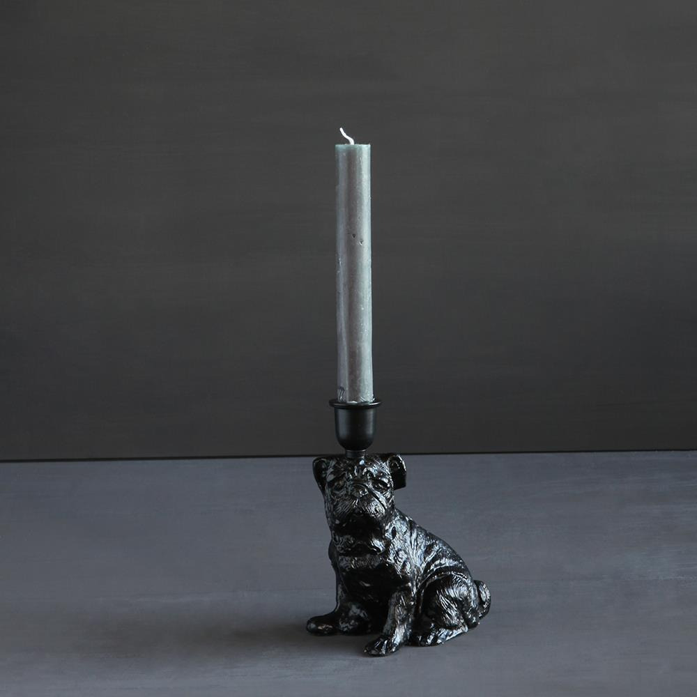 Baxter Candleholder - Black Dog Design  - Where Saints Go polyresin - image 1