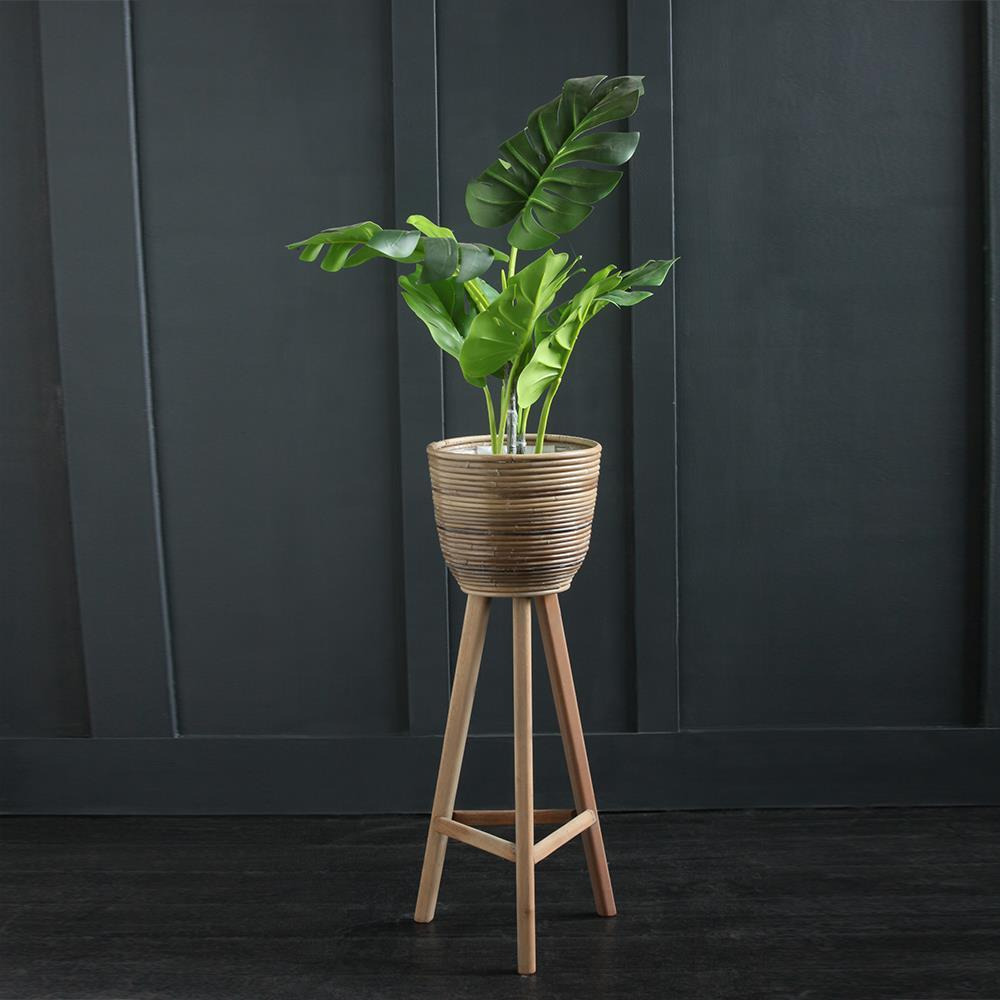Rattan Planter - With Stand  - Where Saints Go - image 1