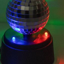 Global Gizmos Rotating Disco Mirror Ball 3 inch - Size: 9.2 x 12 x 9.4cm - Multi - Wilko - thumbnail 6