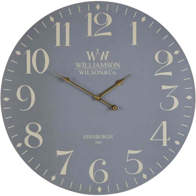 Premier Housewares Classical Grey Round Wall Clock 60cm - Size: 60 x 5 x 60cm - Wilko - image 1