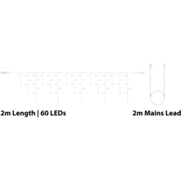 Eagle Connect 60 Cool White LED White Icicle Light 2m - Size: 0 x 200 x 0cm - Wilko - thumbnail 7