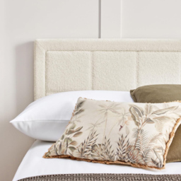 Home Treats Small Double Boucle Plush Ottoman Storage Bed - White - Wilko - thumbnail 3