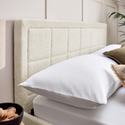 Home Treats Small Double Boucle Plush Ottoman Storage Bed - White - Wilko - thumbnail 4