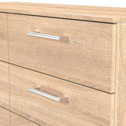 Crowndale Devon 6 Drawer Bardolino Oak Wide Chest of Drawers Ready Assembled - Wilko - thumbnail 6
