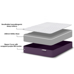 DS Living Reve Super King Iris Reflex Foam Mattress - Purple - Wilko - thumbnail 7