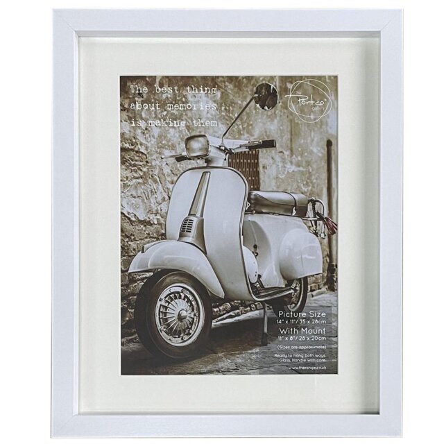 The Port. Co Gallery White Mounted Box Photo Frame 11 x 7 inch - Size: Multi - Wilko - image 1