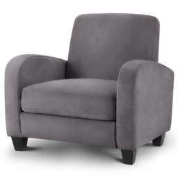 Julian Bowen Vivo Dusk Grey Chenille Chair - Size: Single - Wilko - thumbnail 3