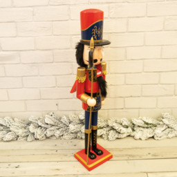 St Helens Red and Blue Christmas Nutcracker with Sceptre - Size: 9 x 13 x 60cm - Multi - Wilko - thumbnail 4