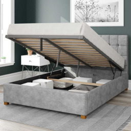 Aspire Sinatra Super King Silver Kimiyo Linen Ottoman Bed - Aspire Beds - Wilko - thumbnail 3