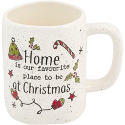 Festive Stone Christmas Mug - White - Wilko