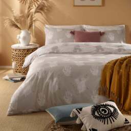 furn. Be Kind Double Grey Abstract Duvet Cover Set - Wilko