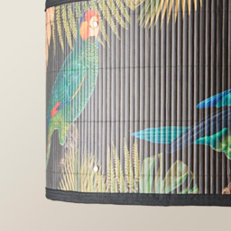 ValueLights Daintree Monochrome Jungle Bamboo Medium Drum Ceiling Lamp Shade - Size: 20 x 35 x 35cm - Cream - Wilko - thumbnail 6