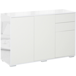 Portland 3 Door 2 Drawer White High Gloss Sideboard - Size: 117 x 36 x 74cm - Wilko - thumbnail 3