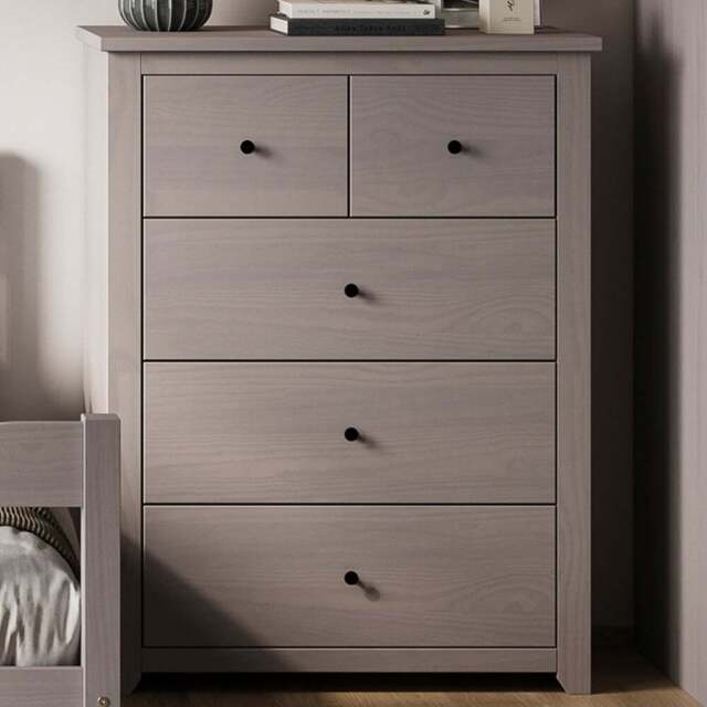 Havana 5 Drawer Grey Chest of Drawers - LPD Home - Wilko - image 1