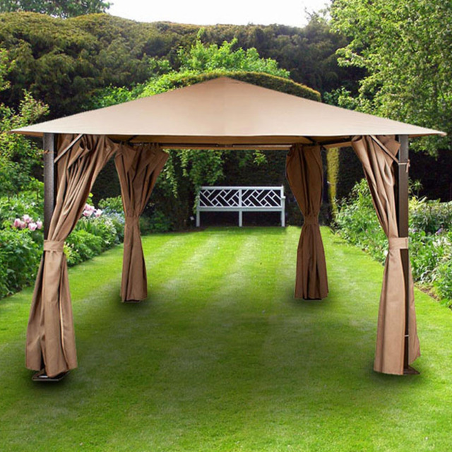 Glendale Venice 3 x 3m Heavy Duty Mocha Garden Gazebo - Brown - Wilko - image 1