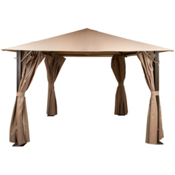 Glendale Venice 3 x 3m Heavy Duty Mocha Garden Gazebo - Brown - Wilko - thumbnail 3