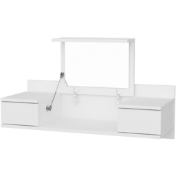 Decorotika Zenn 2 Drawer White Floating Vanity Table - Size: 38.9 x 100 x 33cm - Wilko - thumbnail 4