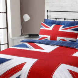 Velosso EasyCare Single Union Jack Reversible Duvet Set - Blue - Serene - Wilko - thumbnail 3