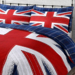 Velosso EasyCare Single Union Jack Reversible Duvet Set - Blue - Serene - Wilko - thumbnail 4