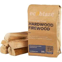 Ecoblaze Kiln-Dried Firewood 20L - Size: 22 x 27 x 42cm - Brown - Wilko - thumbnail 1