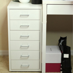Living And Home Vertical File Cabinet with Wheels - Size: 41 x 28 x 68.5cm - White - Wilko - thumbnail 7