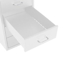 Living And Home Vertical File Cabinet with Wheels - Size: 41 x 28 x 68.5cm - White - Wilko - thumbnail 5