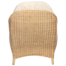 Desser Furniture Centurion Natural Rattan and Cotton Cream Chair - Size: 104 x 80 x 97cm - Brown - Wilko - thumbnail 6