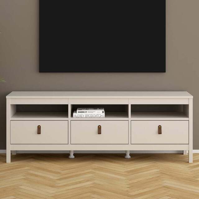 Florence Barcelona 3 Drawer 3 Shelf Cashmere TV Unit - Size: 54.1 x 151.4 x 38.4cm - Wilko - image 1