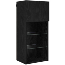 vidaXL LED Black Oak TV Wall Unit - Size: 90 x 40.5 x 30cm - Wilko - thumbnail 5