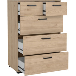 Florence Sofia 5 Drawer Jackson Hickory Chest of Drawers - Brown - Furniture To Go - Wilko - thumbnail 5