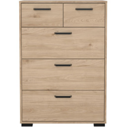 Florence Sofia 5 Drawer Jackson Hickory Chest of Drawers - Brown - Furniture To Go - Wilko - thumbnail 3