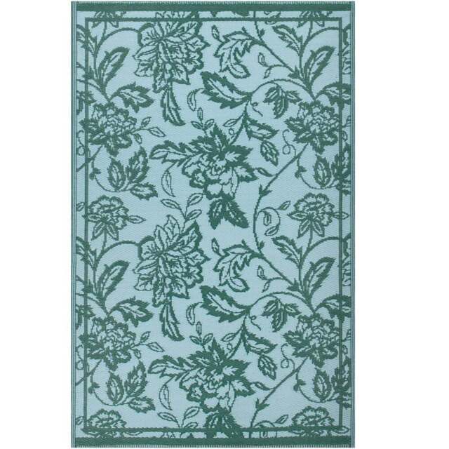 furn. Anemone Blue Woven Jacquard Outdoor Rug 120 x 180cm - Wilko - image 1