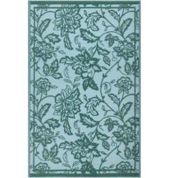 furn. Anemone Blue Woven Jacquard Outdoor Rug 120 x 180cm - Wilko - thumbnail 1
