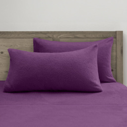 Velosso Single Purple Teddy Fleece Duvet Set - Wilko - thumbnail 3
