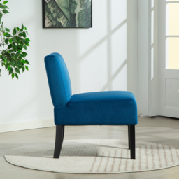 Artemis Home Valina Velvet Fabric Blue Accent Chair - Size: Single - Wilko - thumbnail 4
