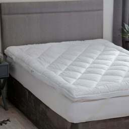 Serene Double Hotel Filled Dual Topper - Size: 135 x 190cm - White - Wilko