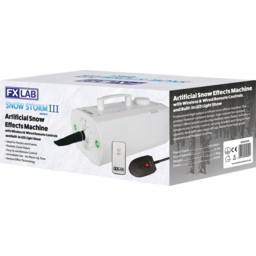 FX Lab Snow Machine with LED Lights 420W - Size: 19.5 x 35 x 17cm - White - FXLAB - Wilko - thumbnail 6
